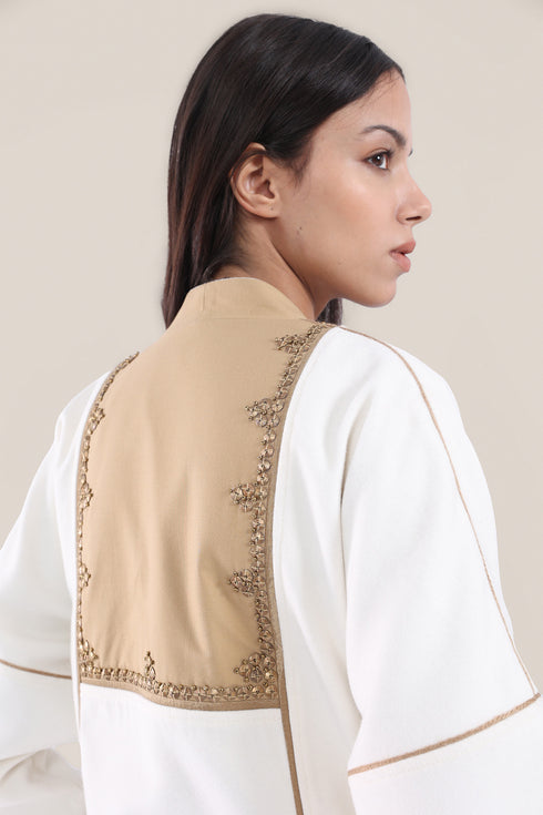 Embroidered Wool long Coat